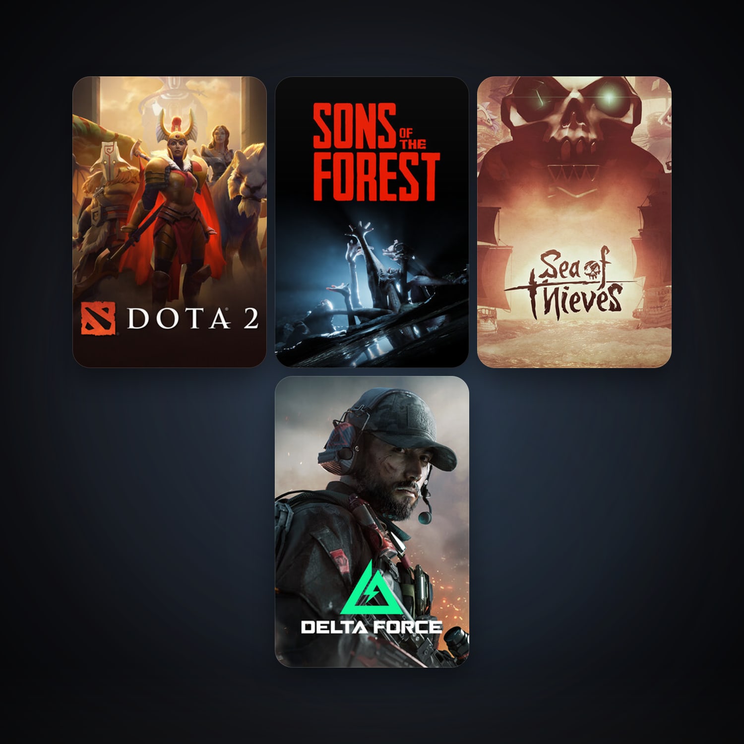 Dota 2 + Sea of Thieves, 4 games, clean — HabibiAccounts