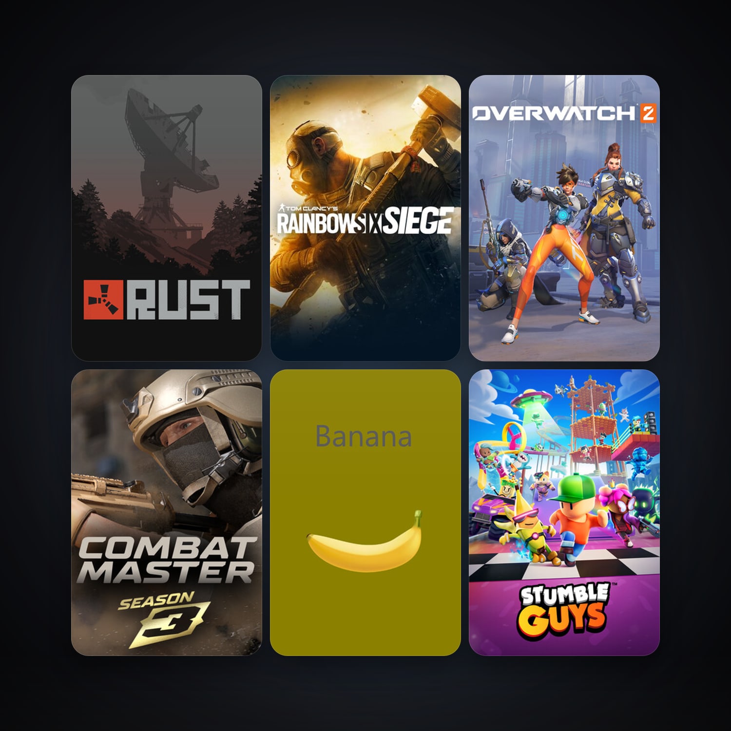 Rust + Tom Clancy's Rainbow Six Siege, 52 games, clean — HabibiAccounts