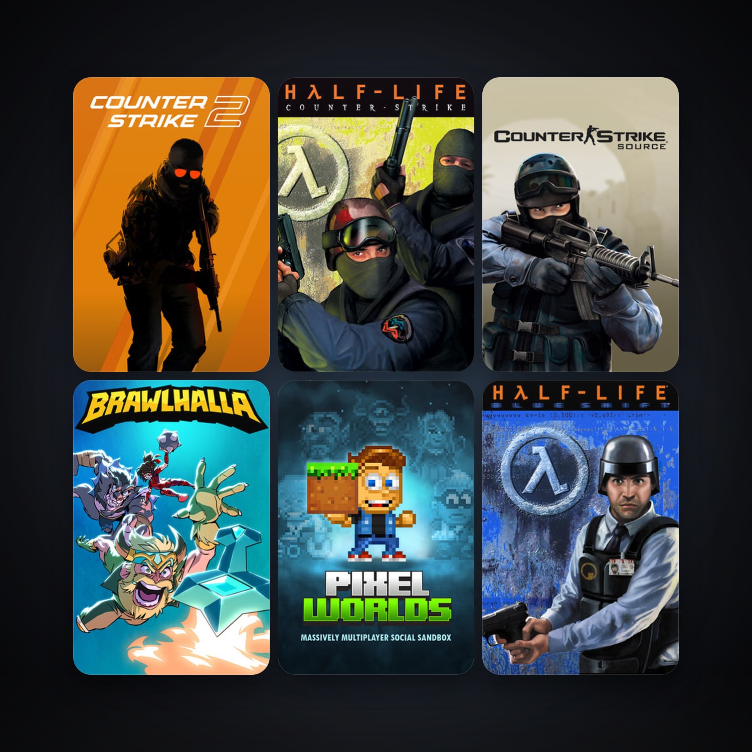 Counter-Strike + Team Fortress Classic, 19 games, Steam 11, clean — HabibiAccounts