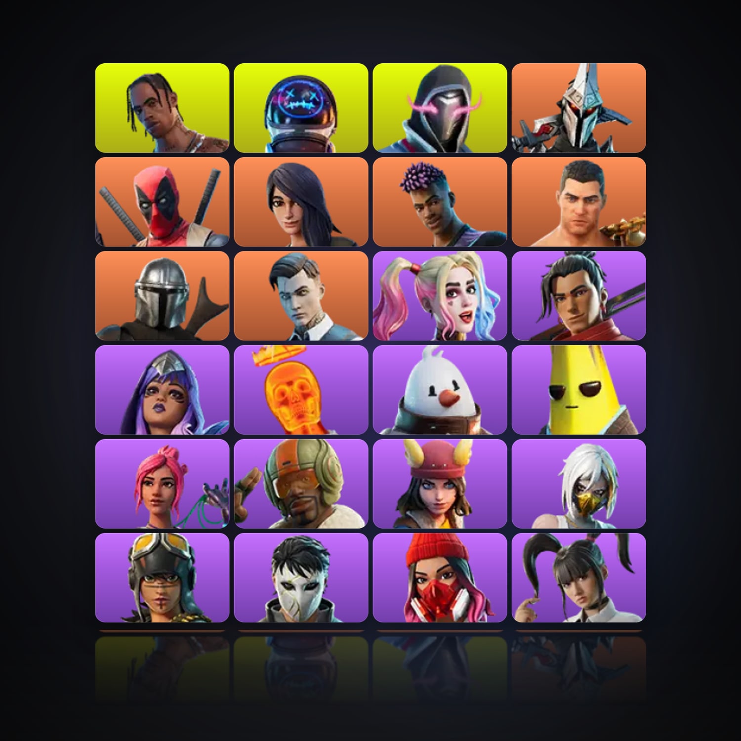 Fortnite | 61 Skins | 500 V-Bucks | Level 1040 | 62 Wins — HabibiAccounts