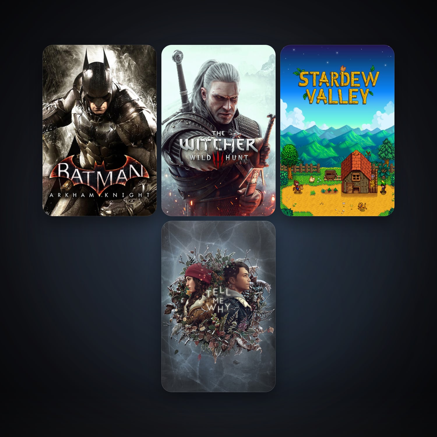 Batman: Arkham Knight + The Witcher 3: Wild Hunt, 5 games, clean — HabibiAccounts