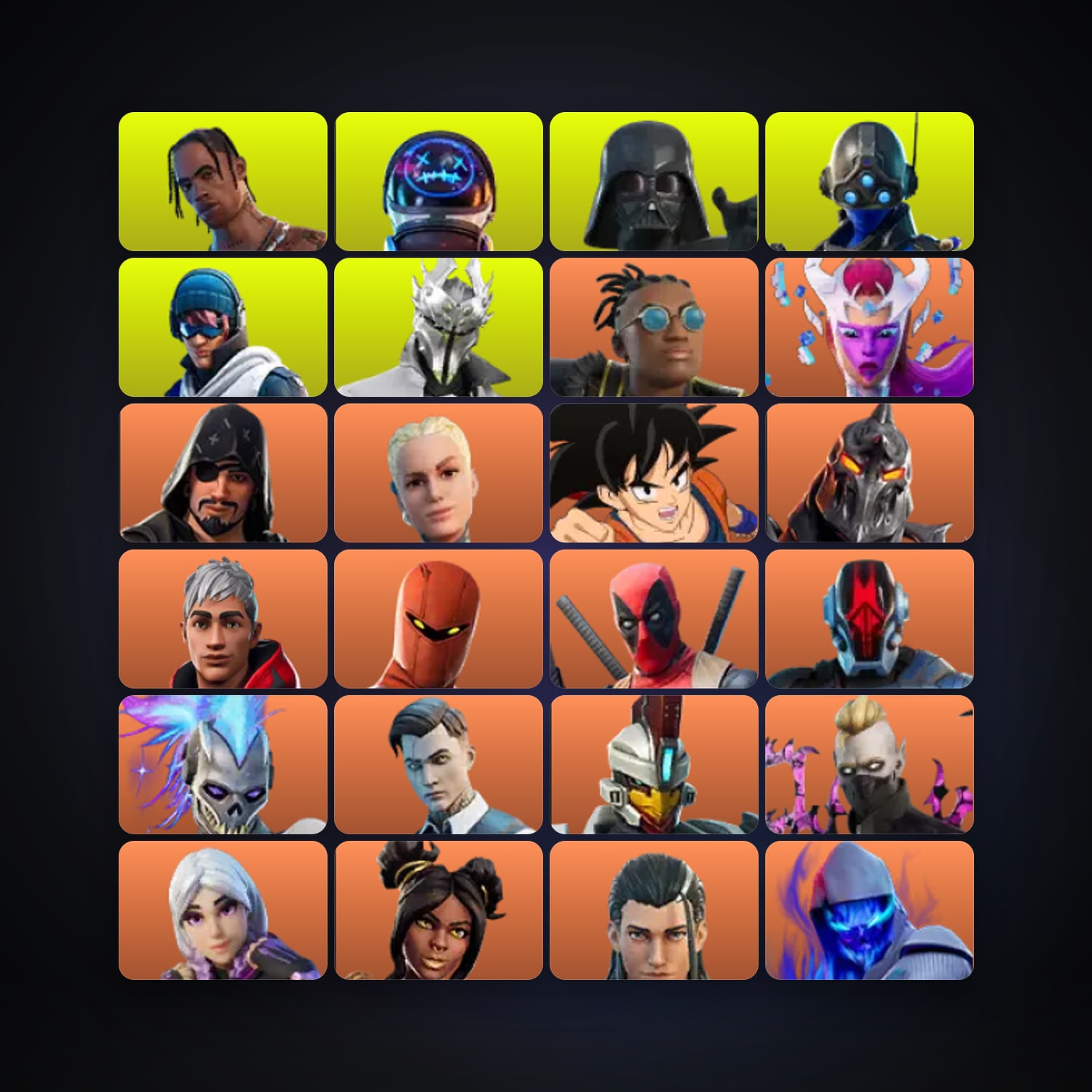 هالحساب فورتنايت Malik وThe Cube Queen، اللوكر مليان 301 سكن، 1.1K فيبوكس، لفل 3727، 764 فوز — HabibiAccounts