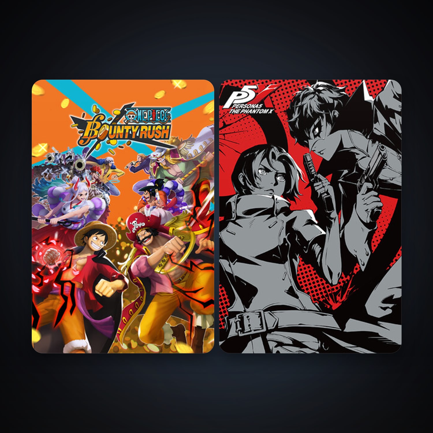 ONE PIECE Bounty Rush + Persona5: The Phantom X, 4 games, clean — HabibiAccounts