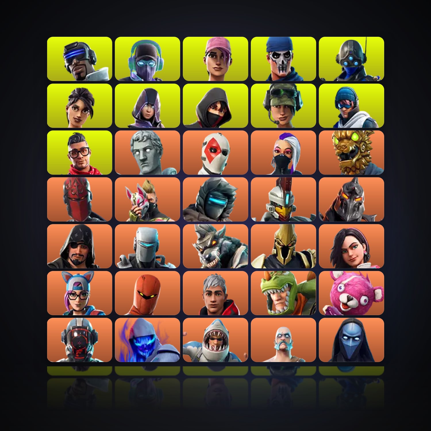 Fortnite | 166 Skins | 350 V-Bucks | Level 1970 | 442 Wins — HabibiAccounts