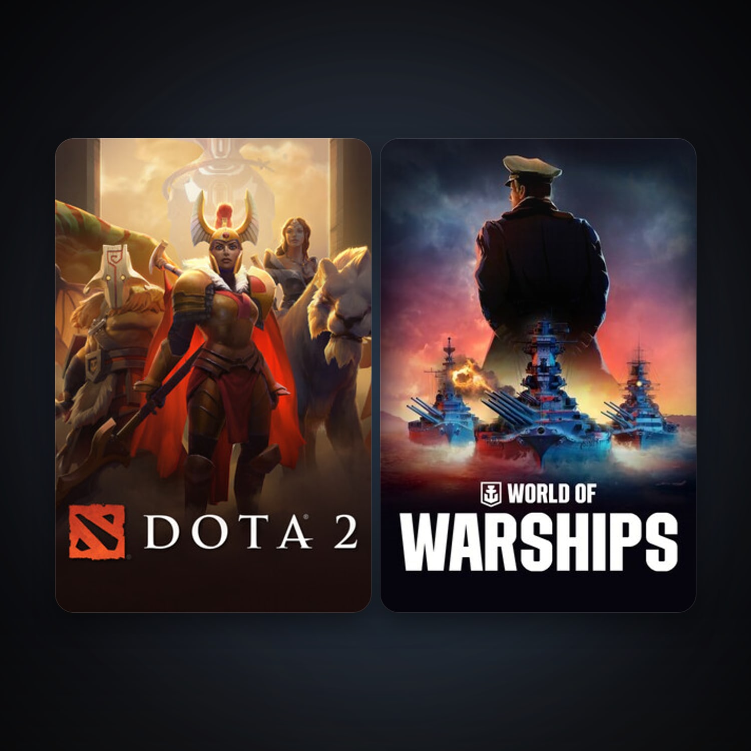 Dota 2 + World of Warships, 4 games, clean — HabibiAccounts