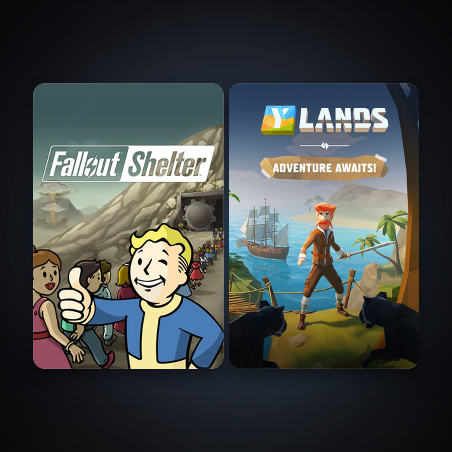 Ylands + Fallout Shelter, 3 games, clean — HabibiAccounts