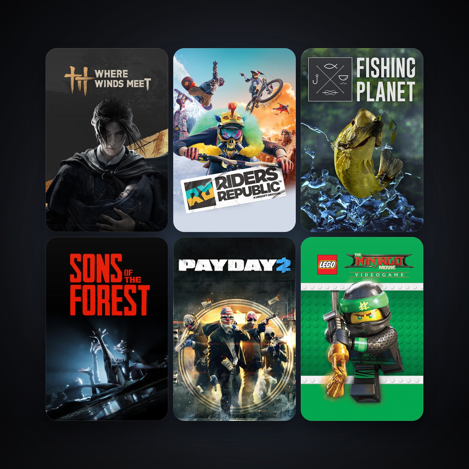 PAYDAY 2 + Fishing Planet, 7 games, clean — HabibiAccounts