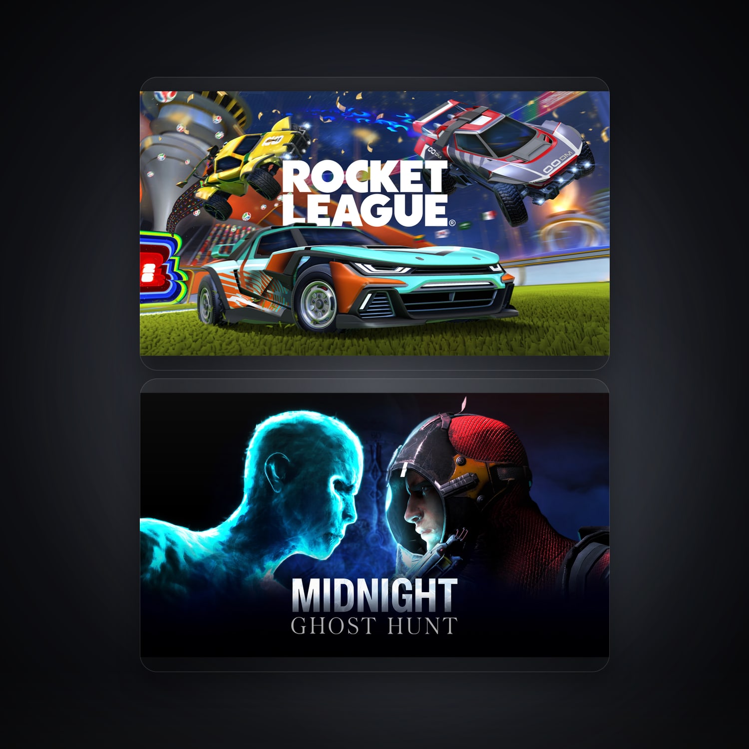 Rocket League & Midnight Ghost Hunt | 2 Games — HabibiAccounts