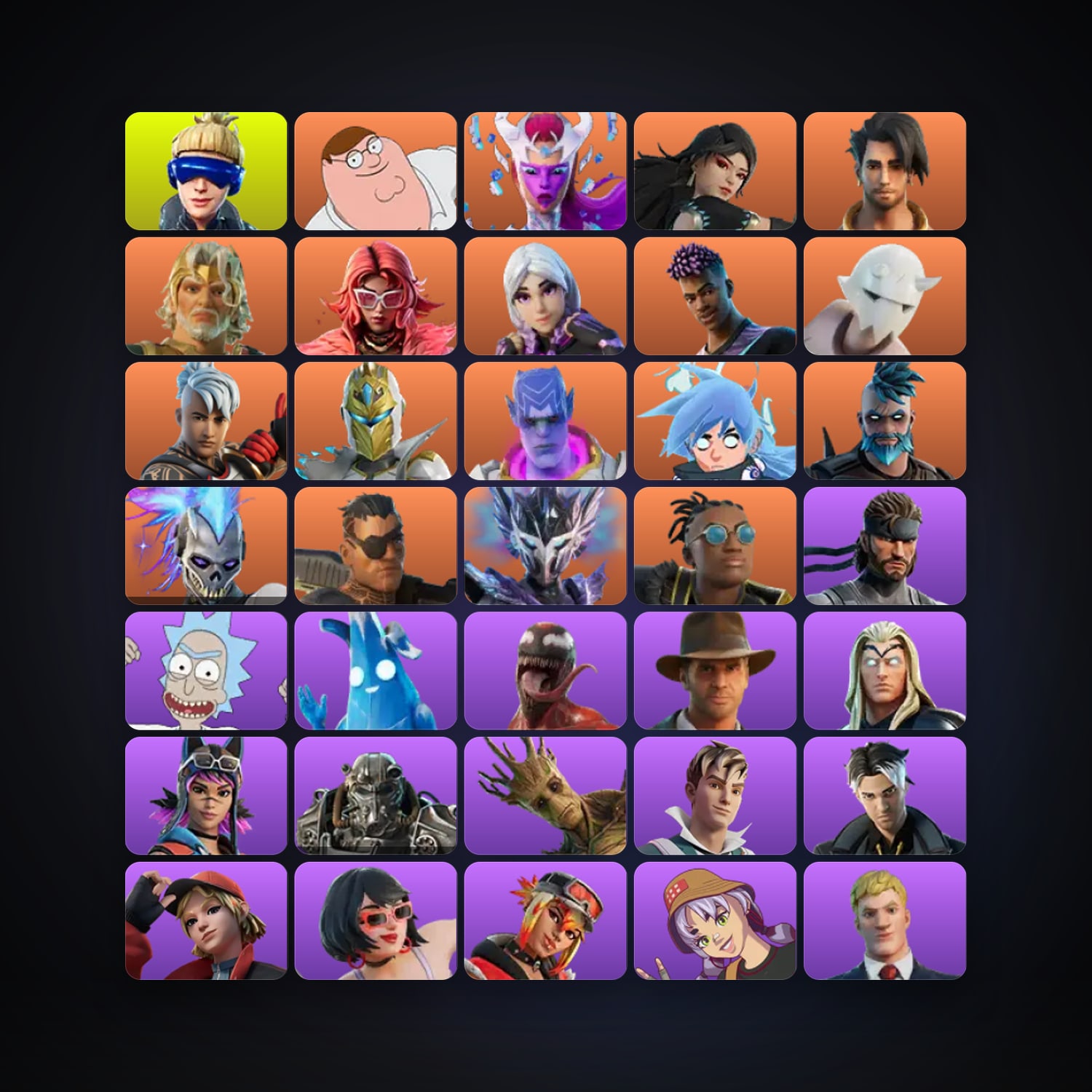 Peter Griffin — The Cube Queen — 102 skins — 550 V-Bucks — lvl 1596 — HabibiAccounts