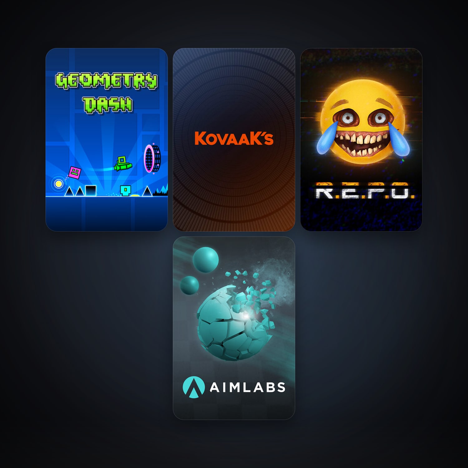 Geometry Dash + Aimlabs, 10 games, clean — HabibiAccounts
