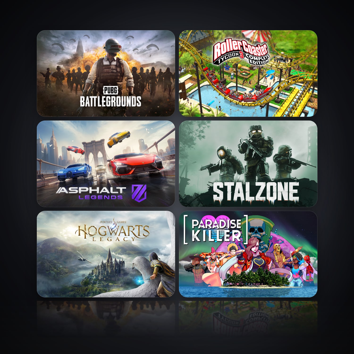 PUBG: BATTLEGROUNDS & RollerCoaster Tycoon 3: Complete Edition | 26 Games — HabibiAccounts