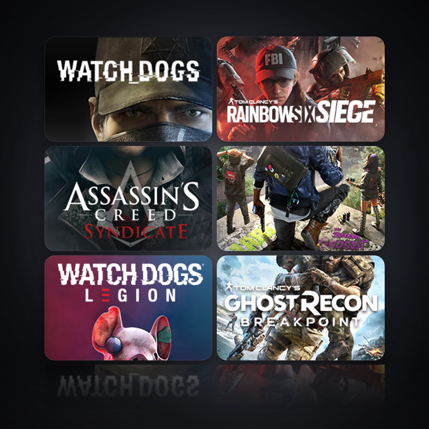 Watch_Dogs & Tom Clancy's Rainbow Six Siege | 6 Games — HabibiAccounts
