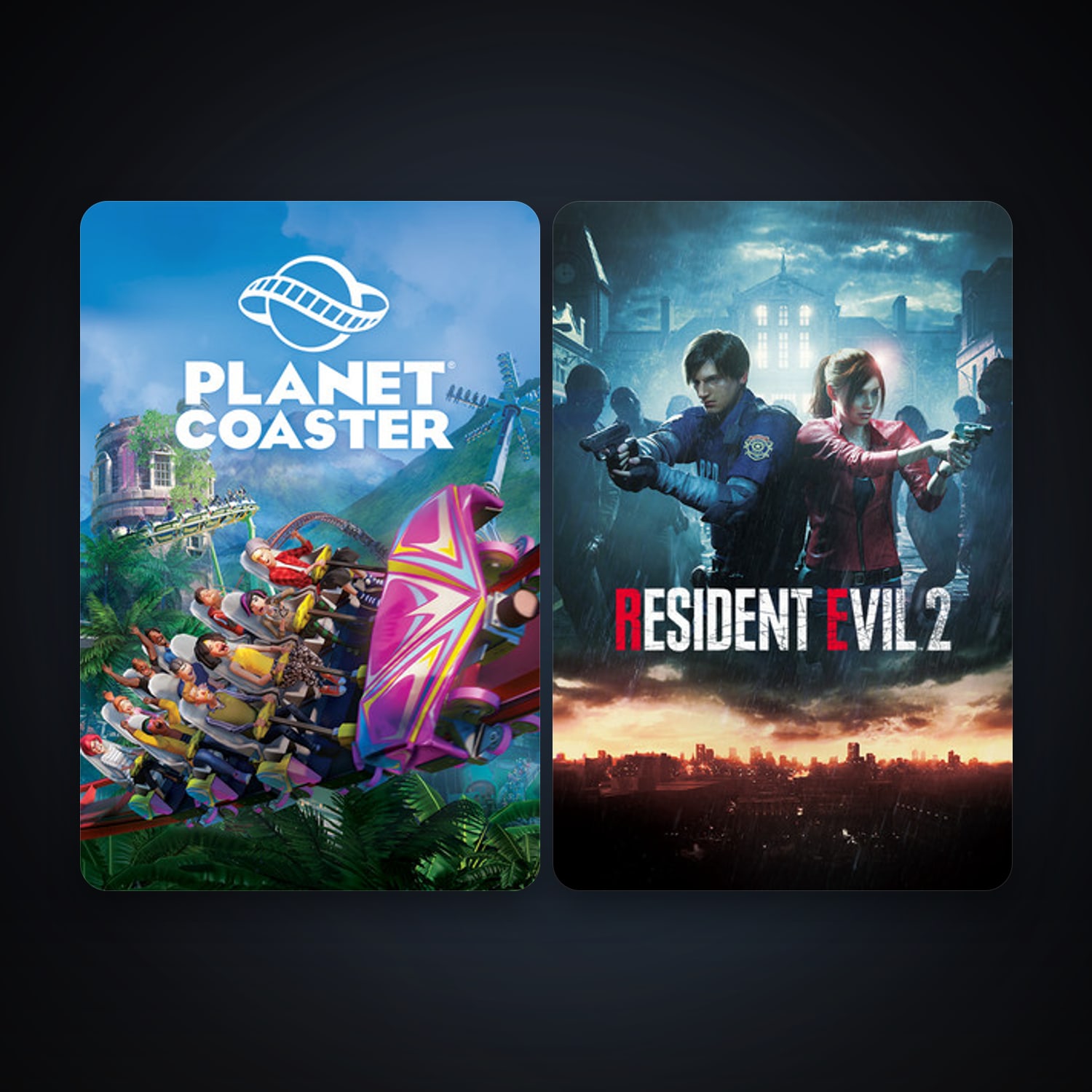 Planet Coaster + RESIDENT EVIL 2, 2 games, clean — HabibiAccounts