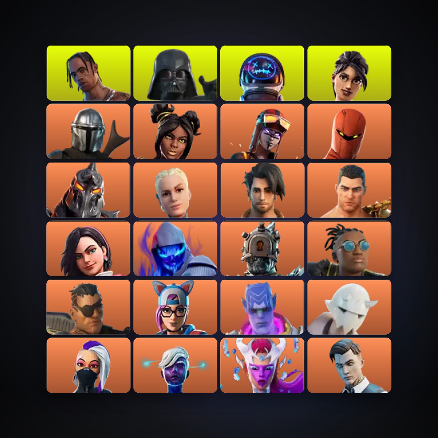 Fortnite locker — 418 skins — 450 V-Bucks — lvl 3985 — HabibiAccounts