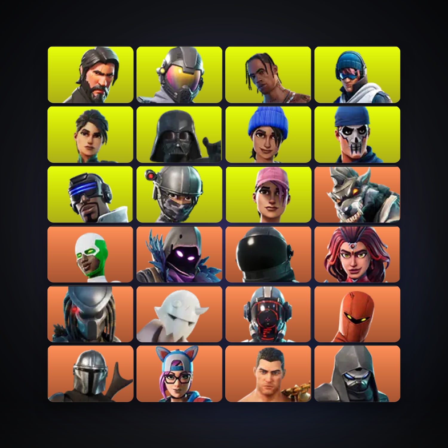 Fortnite locker — 413 skins — 1.4K V-Bucks — lvl 3963 — HabibiAccounts
