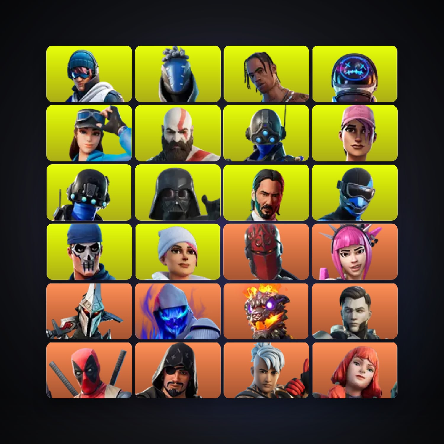 فورتنايت | 464 سكن | 3.9K فيبوكس | لفل 4993 | 1K فوز — HabibiAccounts