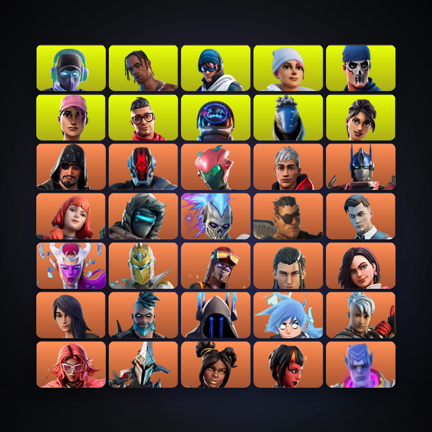 Fortnite locker — 423 skins — 1.5K V-Bucks — lvl 4125 — HabibiAccounts