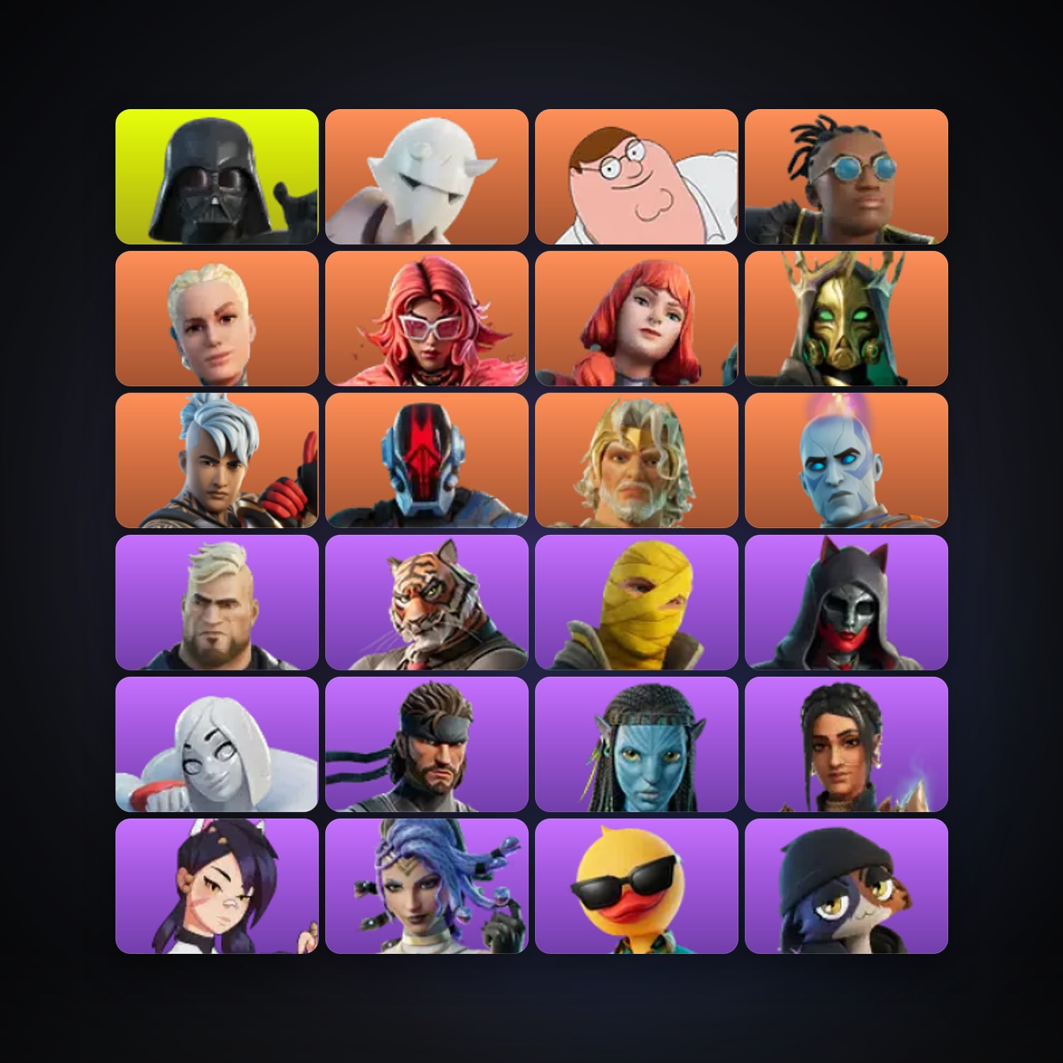 Fortnite locker — 94 skins — 200 V-Bucks — lvl 1757 — HabibiAccounts