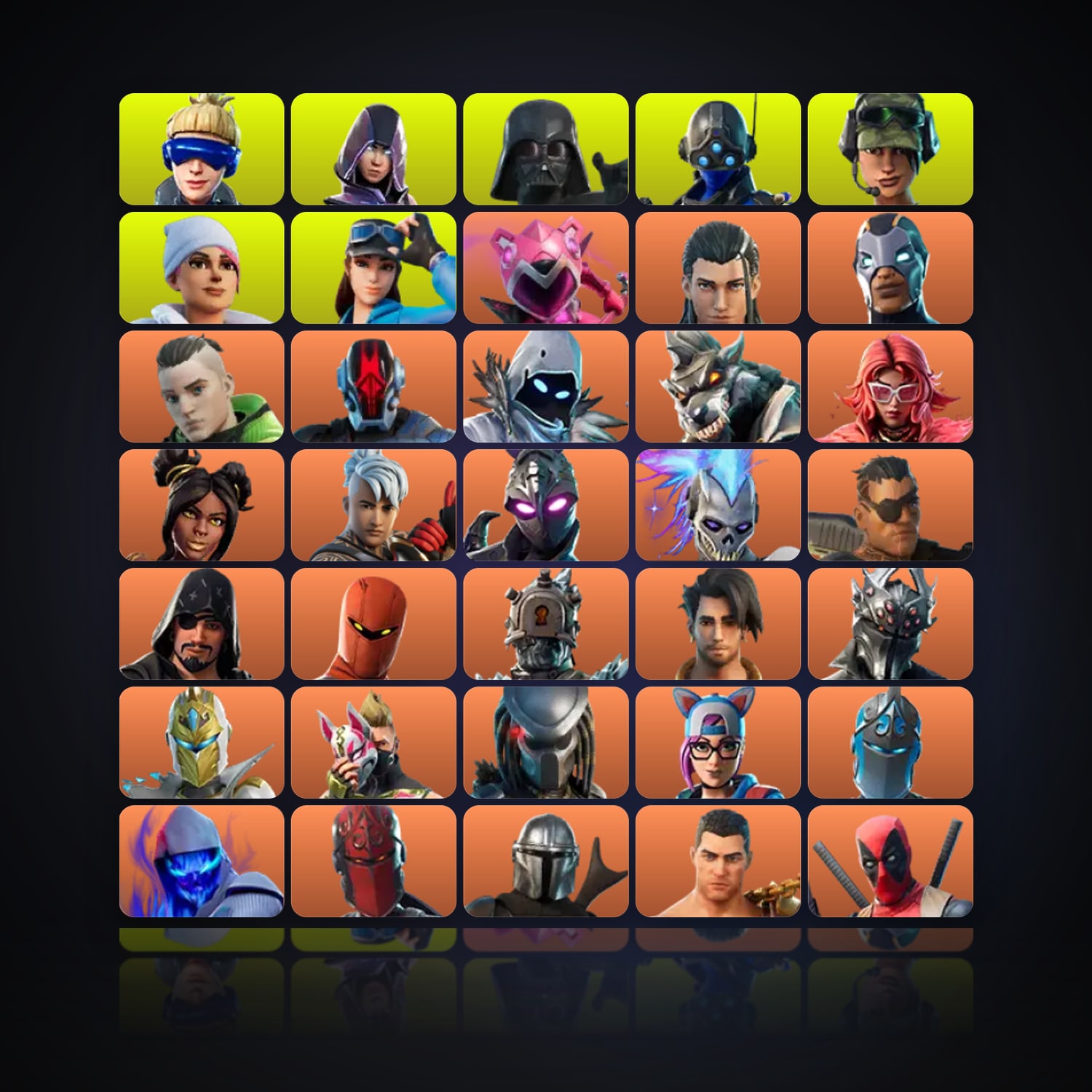 Fortnite | 201 Skins | 800 V-Bucks | Level 2450 | 191 Wins — HabibiAccounts