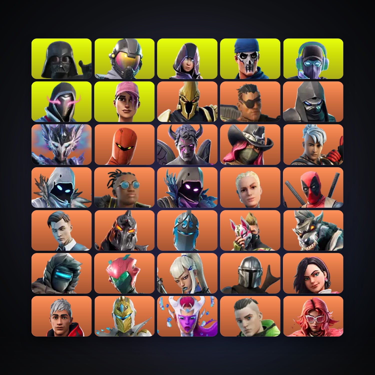Fortnite locker — 372 skins — 600 V-Bucks — lvl 4370 — HabibiAccounts