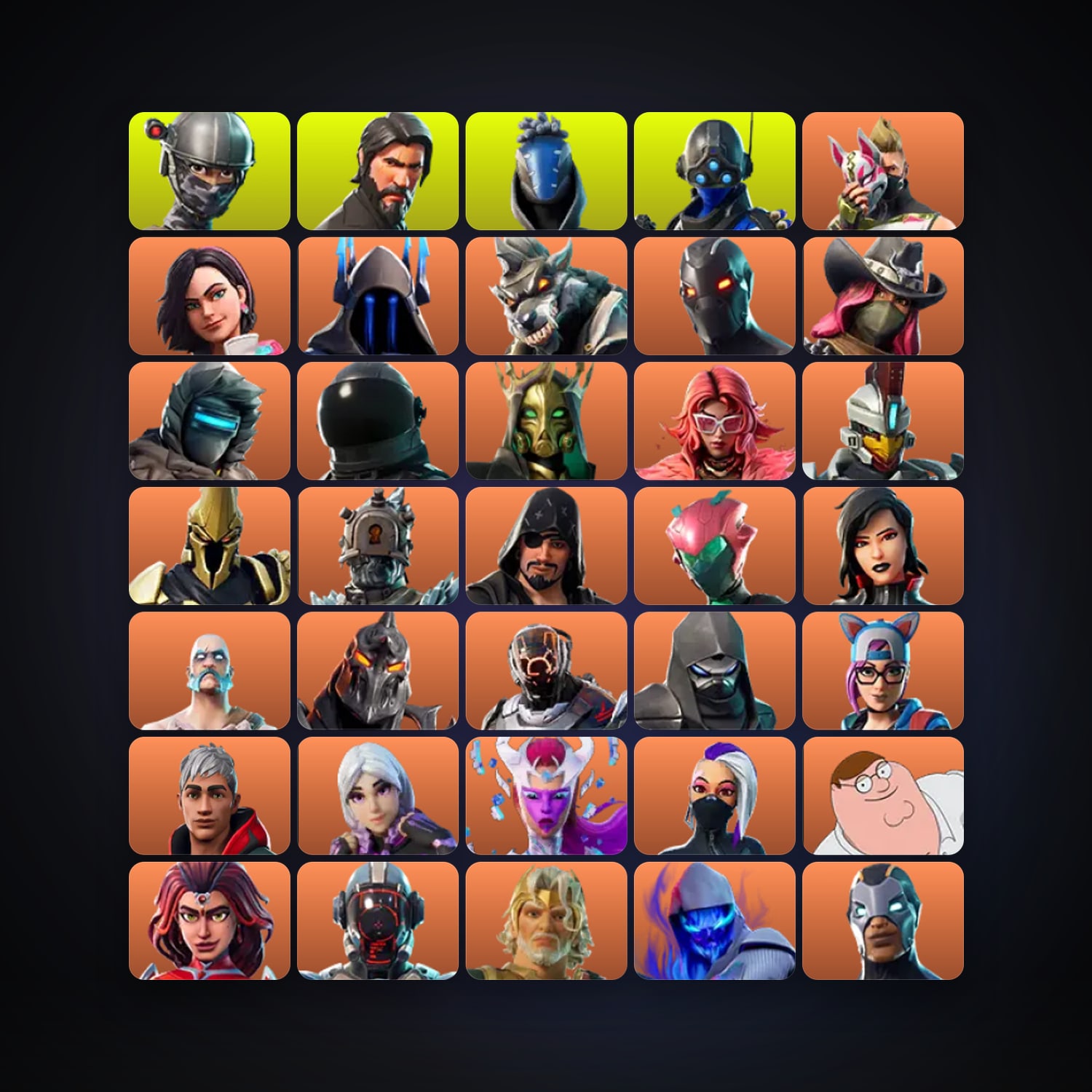 Fortnite locker — 333 skins — 1K V-Bucks — lvl 3303 — HabibiAccounts