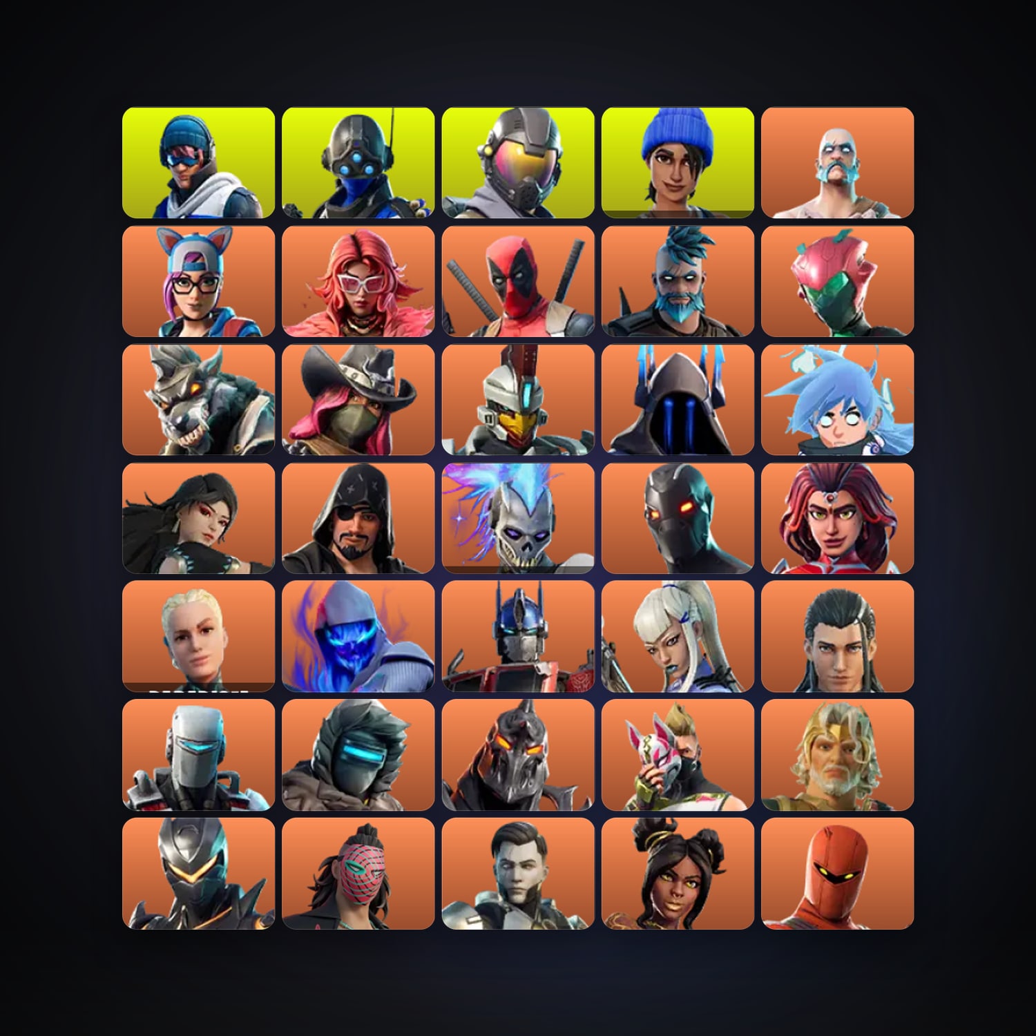 Fortnite locker — 390 skins — 2.5K V-Bucks — lvl 6656 — HabibiAccounts