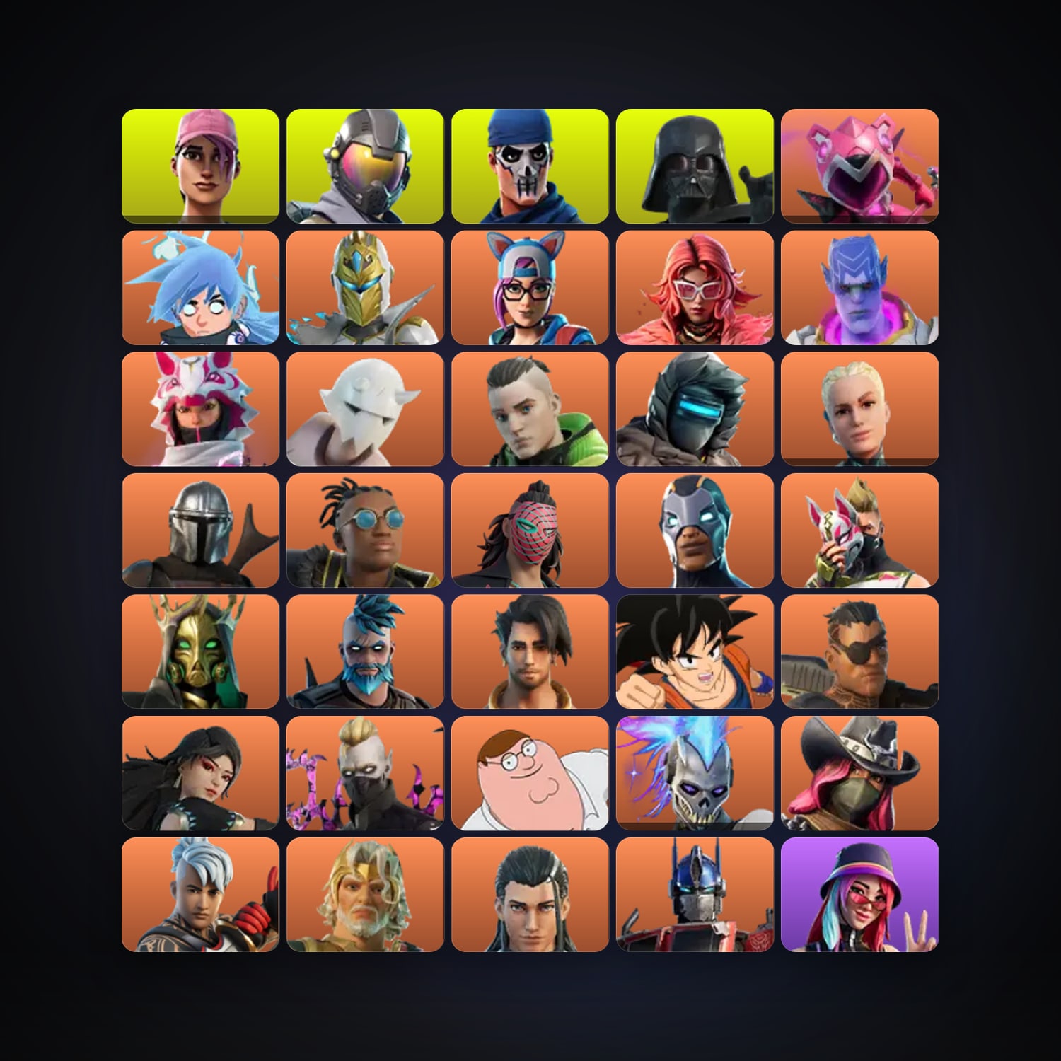 Fortnite locker — 370 skins — 1.4K V-Bucks — lvl 2774 — HabibiAccounts