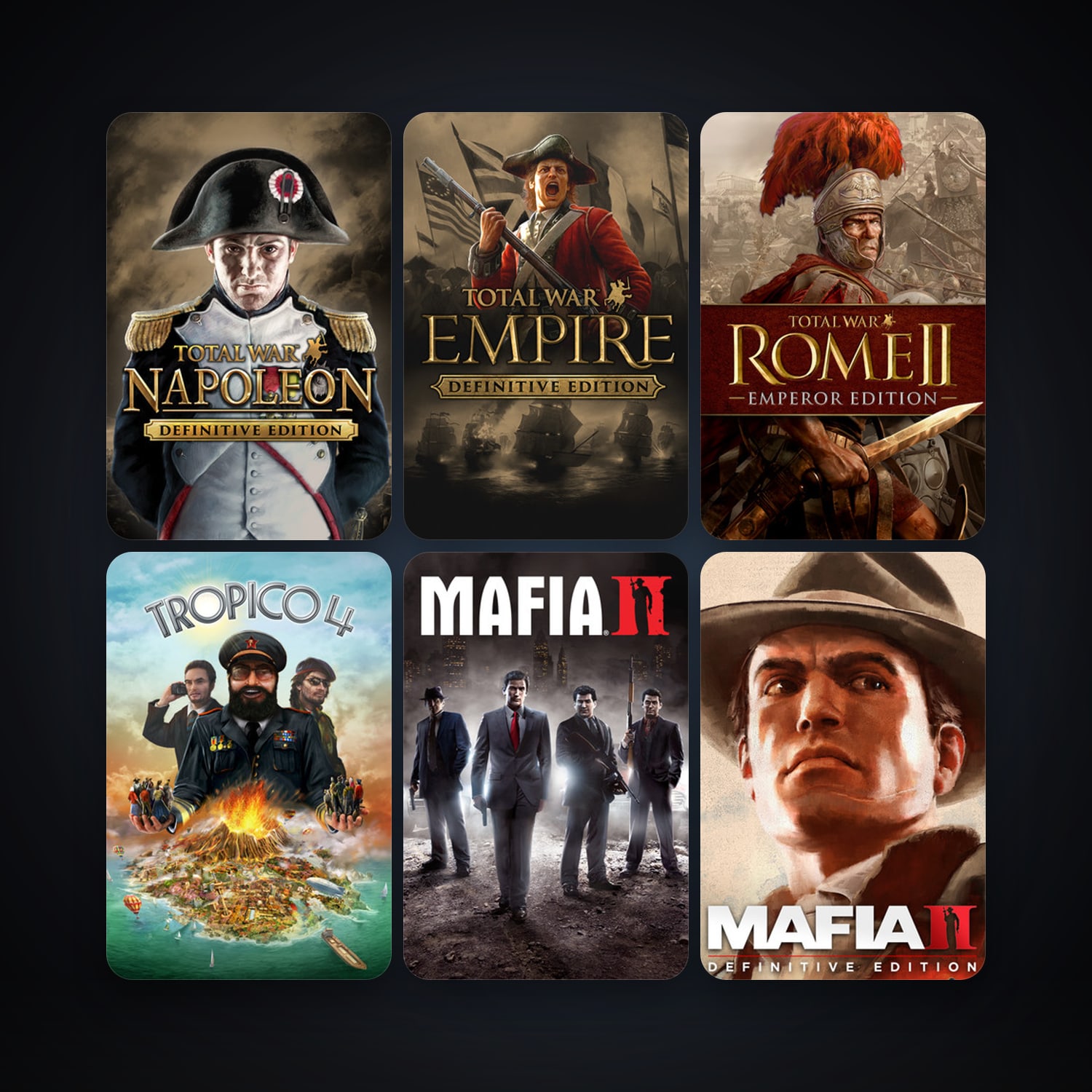 Empire: Total War + Total War: NAPOLEON - Definitive Edition, 10 games, clean — HabibiAccounts