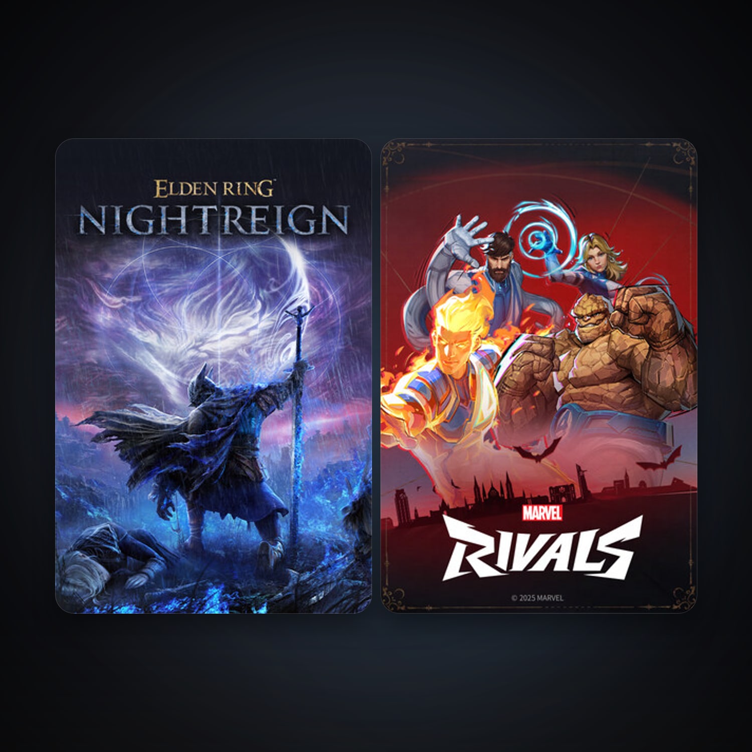ELDEN RING NIGHTREIGN + Marvel Rivals, 2 games, clean — HabibiAccounts