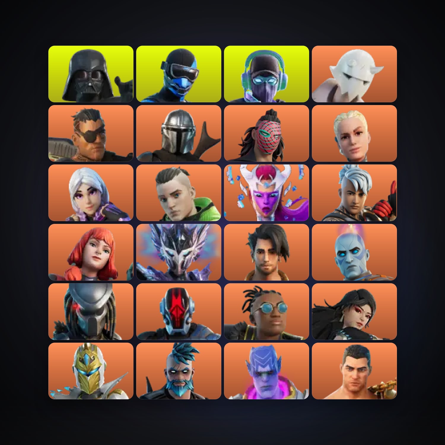 Fortnite locker — 188 skins — 700 V-Bucks — lvl 3811 — HabibiAccounts