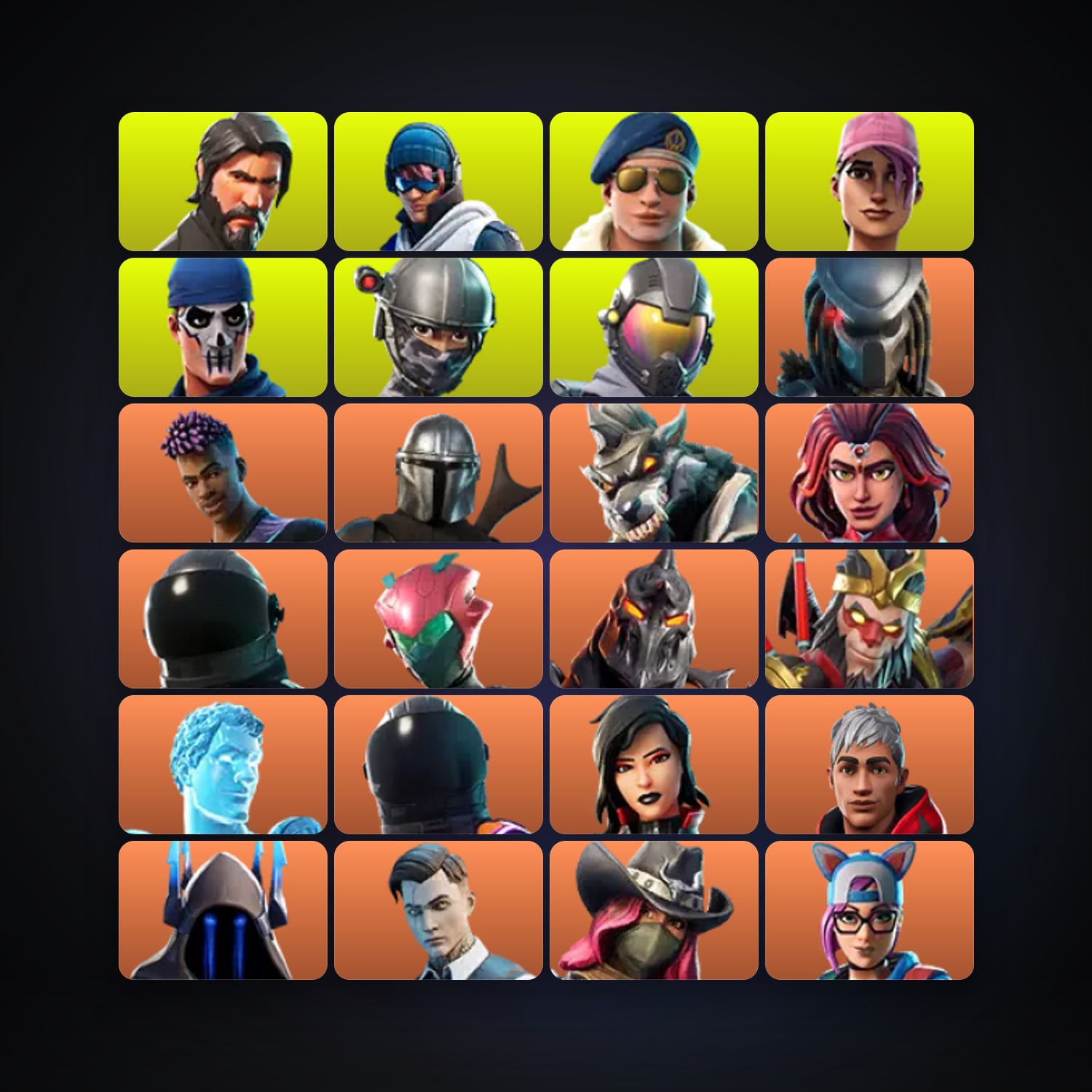 Fortnite locker — 135 skins — 1.6K V-Bucks — lvl 2149 — HabibiAccounts