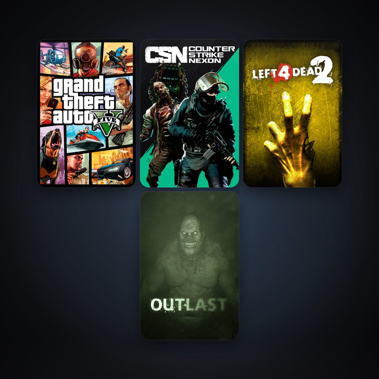 Left 4 Dead 2 + Outlast, 6 games, clean — HabibiAccounts