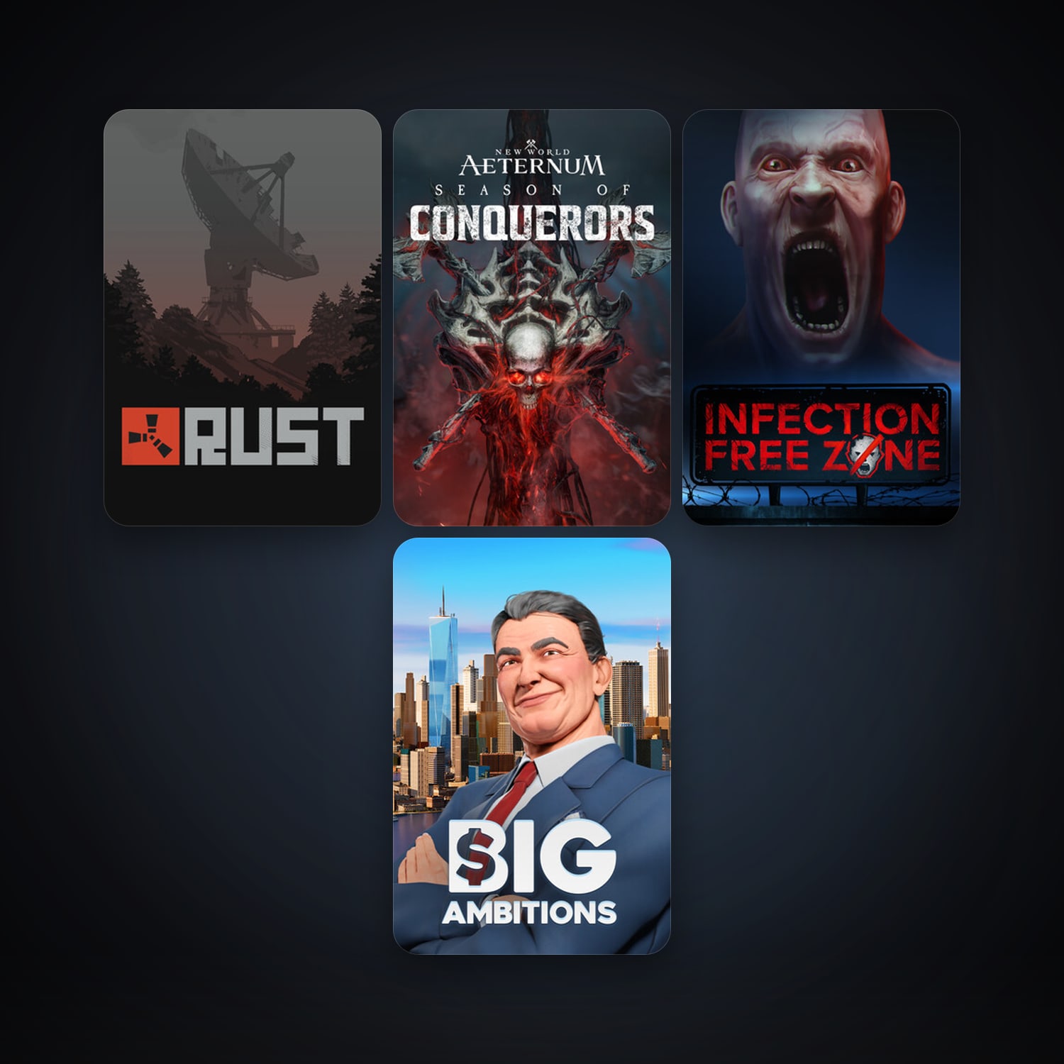 Rust + New World: Aeternum, 13 games, clean — HabibiAccounts