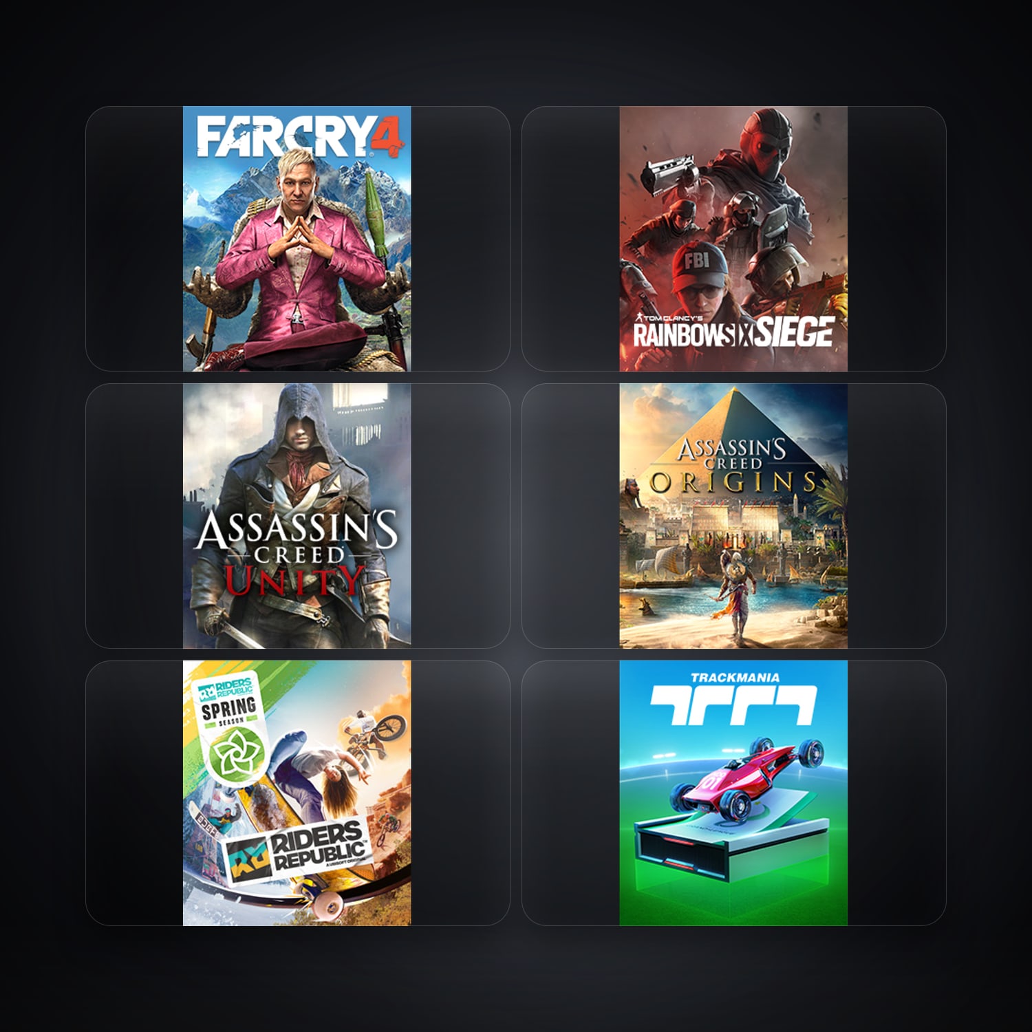هالحساب يوبيسوفت فيه Far Cry 4 وTom Clancy's Rainbow Six Siege، ES، 6 ألعاب — HabibiAccounts