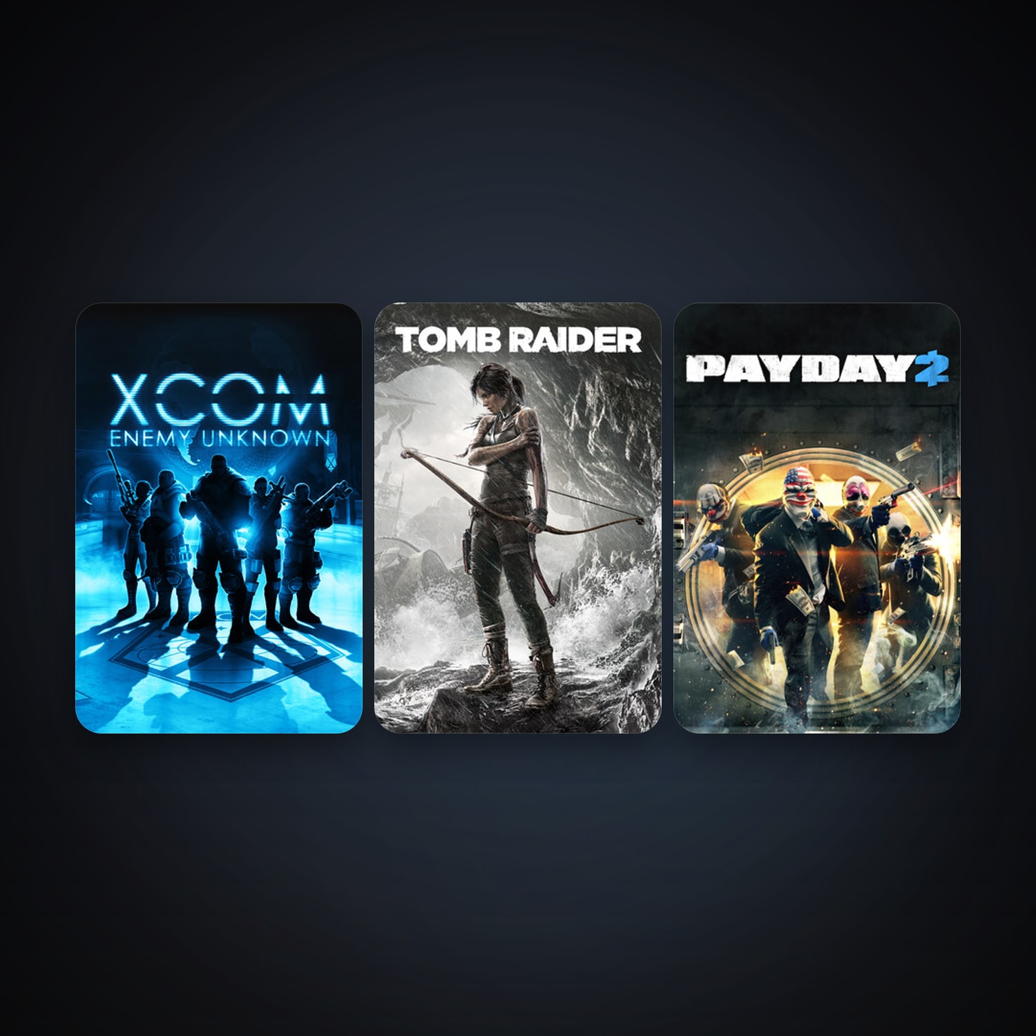 XCOM: Enemy Unknown + Tomb Raider, 3 games, clean — HabibiAccounts