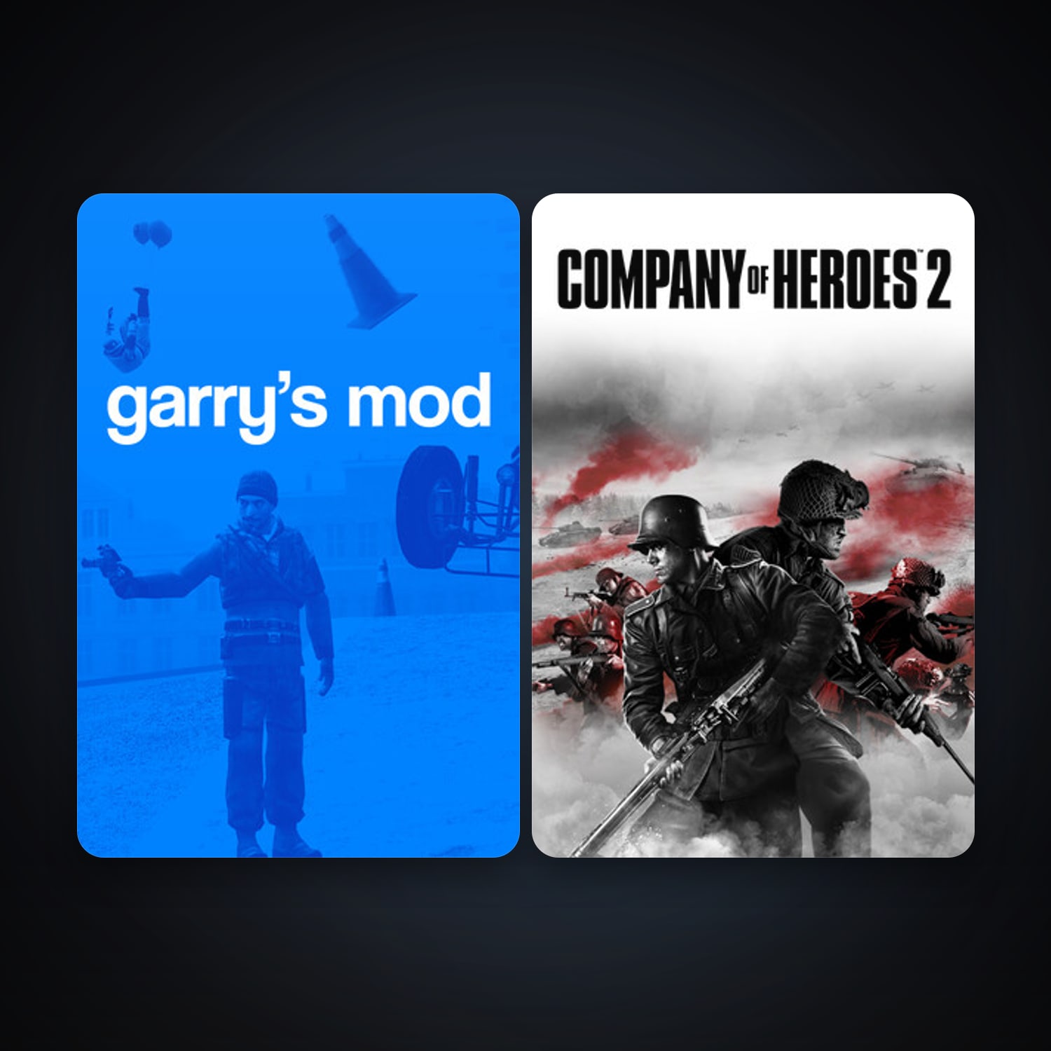 Garry's Mod + Company of Heroes 2, 4 games, clean — HabibiAccounts