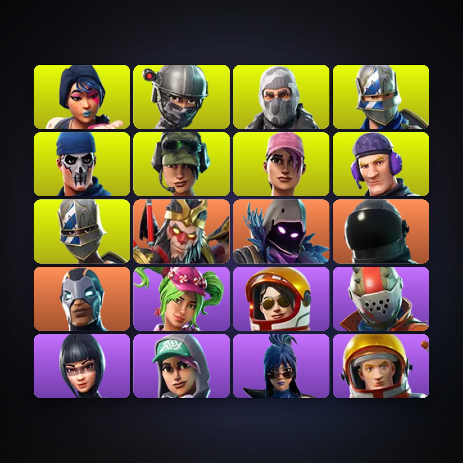 Fortnite locker — 23 skins — 1.1K V-Bucks — lvl 331 — HabibiAccounts