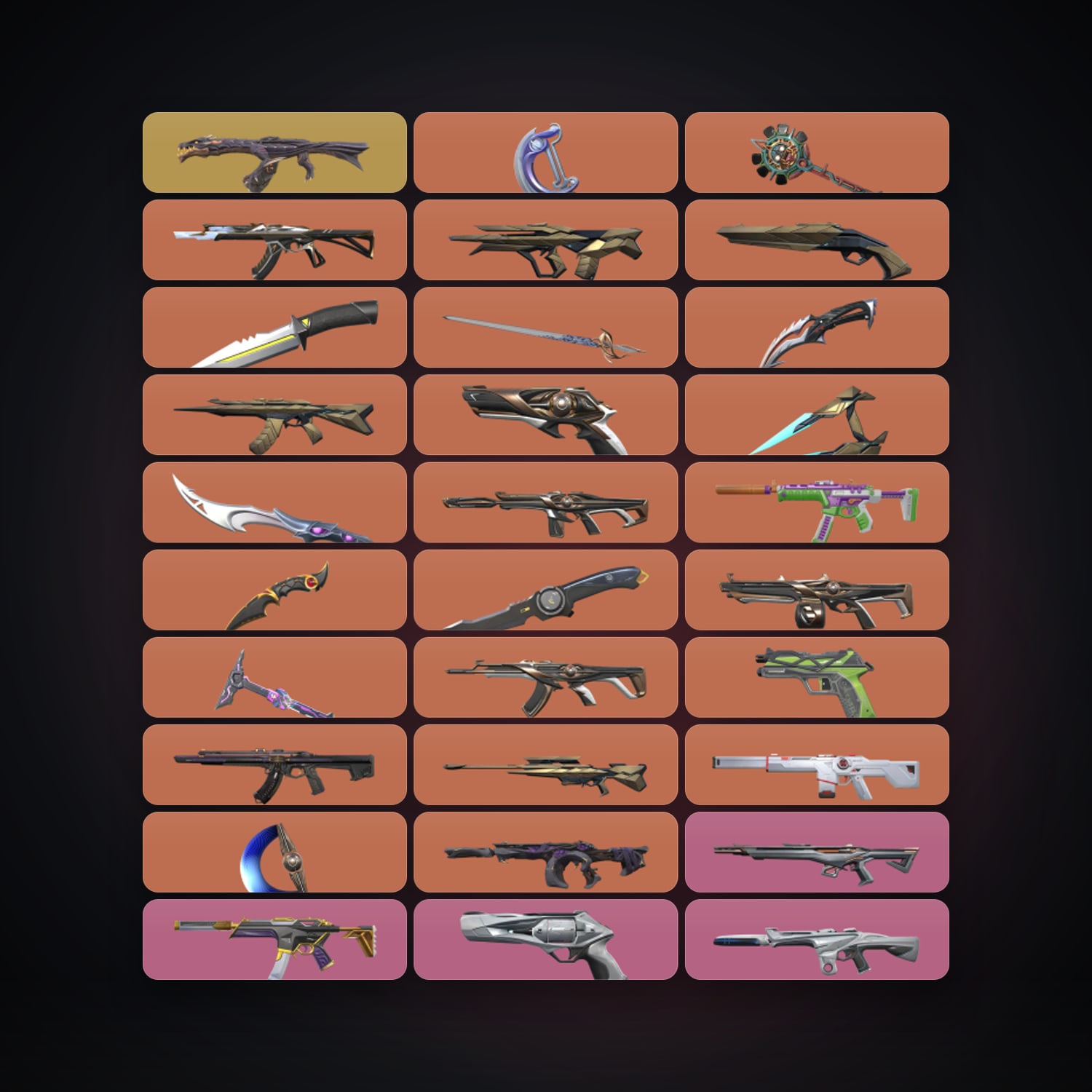 LA Plat 3 locker — 11 knives, 203 skins, lvl 406 — HabibiAccounts