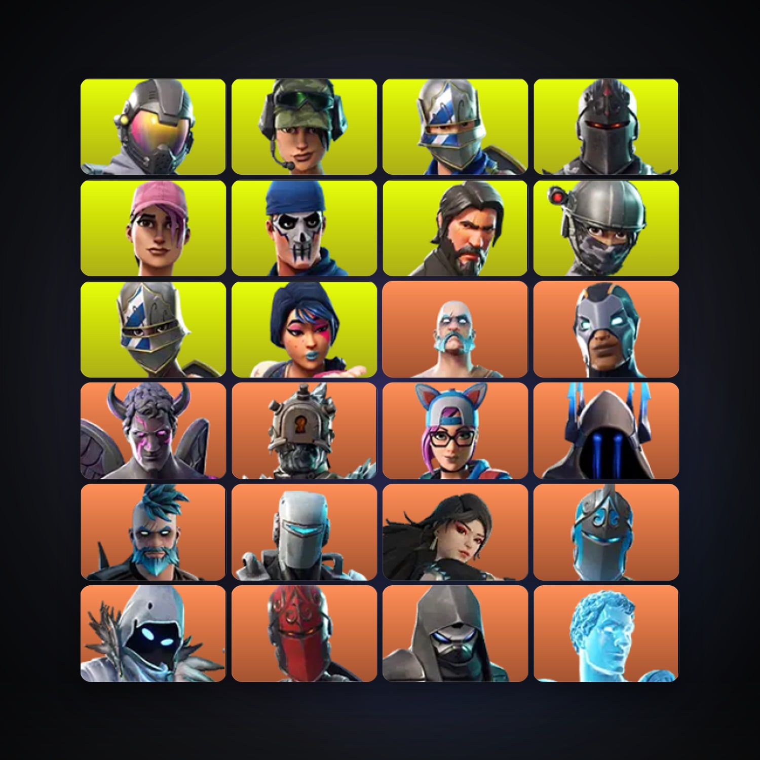 Fortnite locker — 325 skins — 1.3K V-Bucks — lvl 4491 — HabibiAccounts