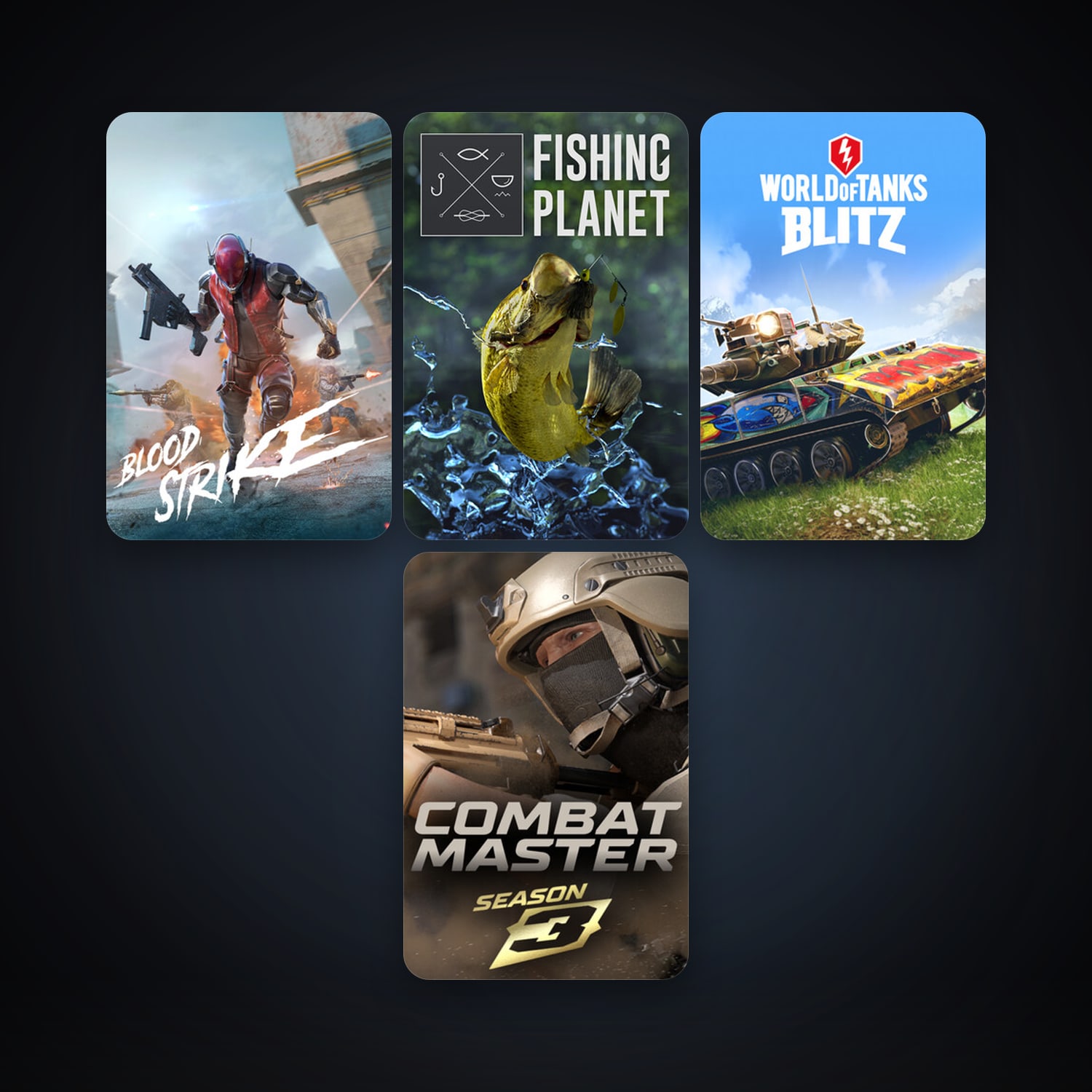 Fishing Planet + World of Tanks Blitz, 8 games, clean — HabibiAccounts