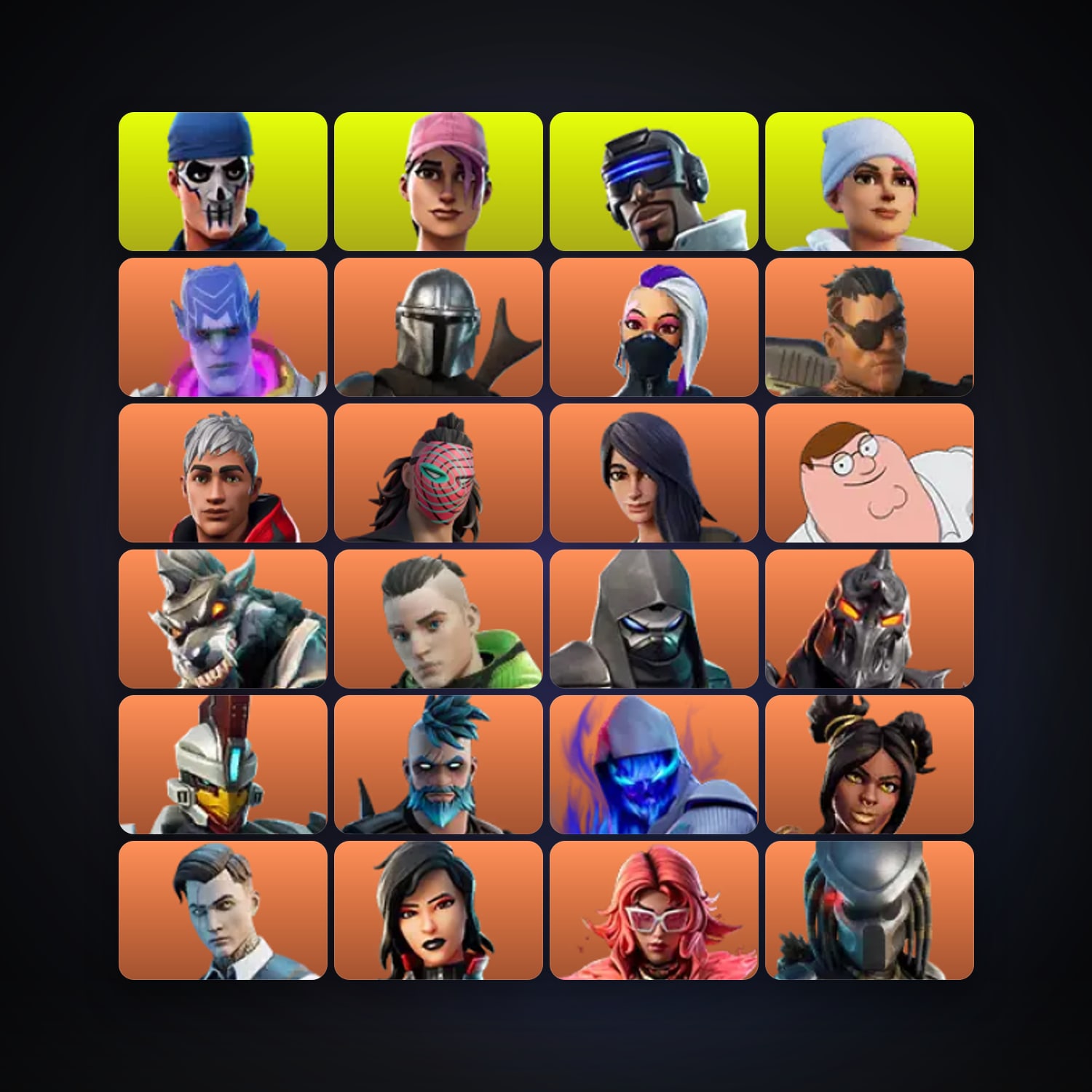 Fortnite locker — 197 skins — 650 V-Bucks — lvl 2923 — HabibiAccounts