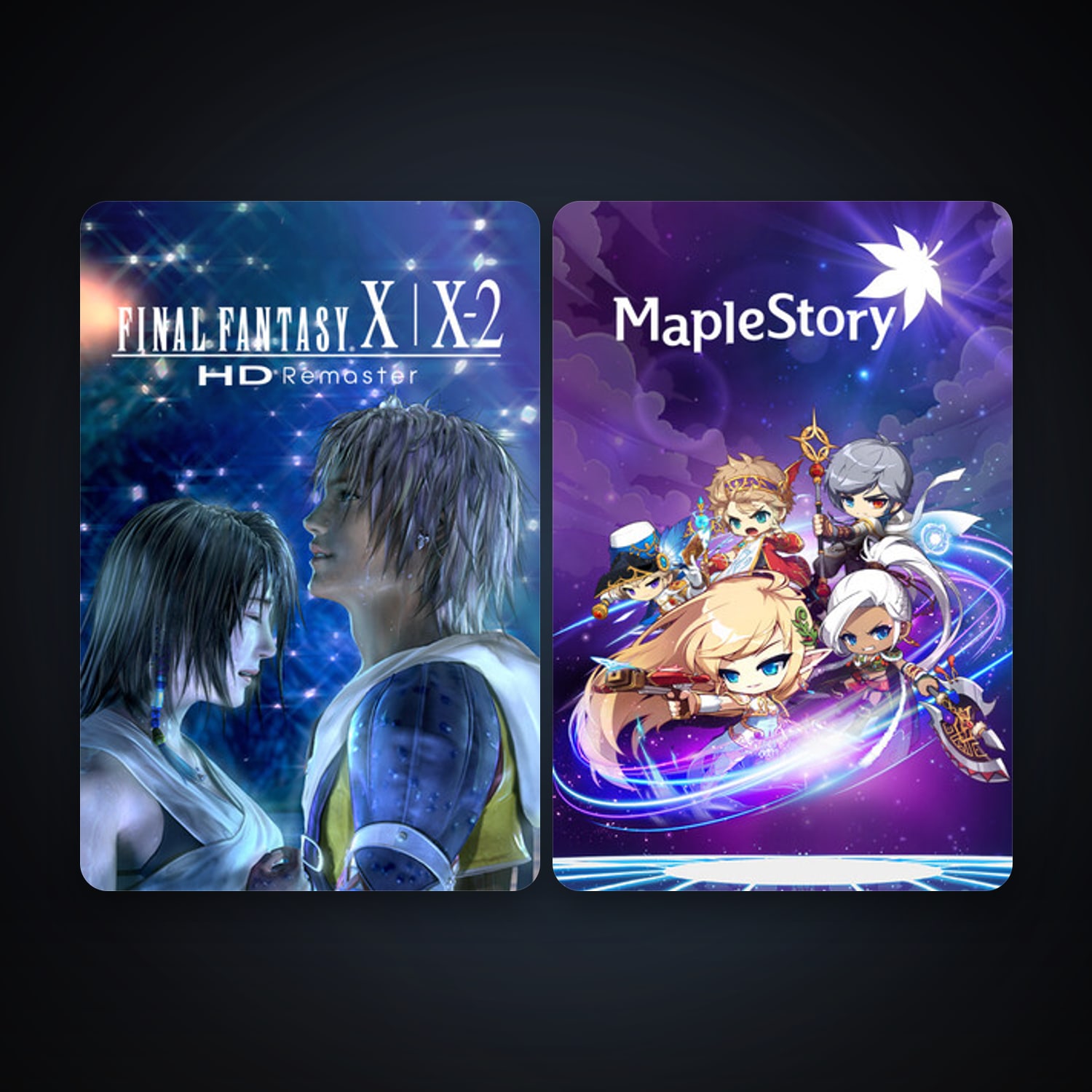 MapleStory + FINAL FANTASY X/X-2 HD Remaster, 3 games, clean — HabibiAccounts