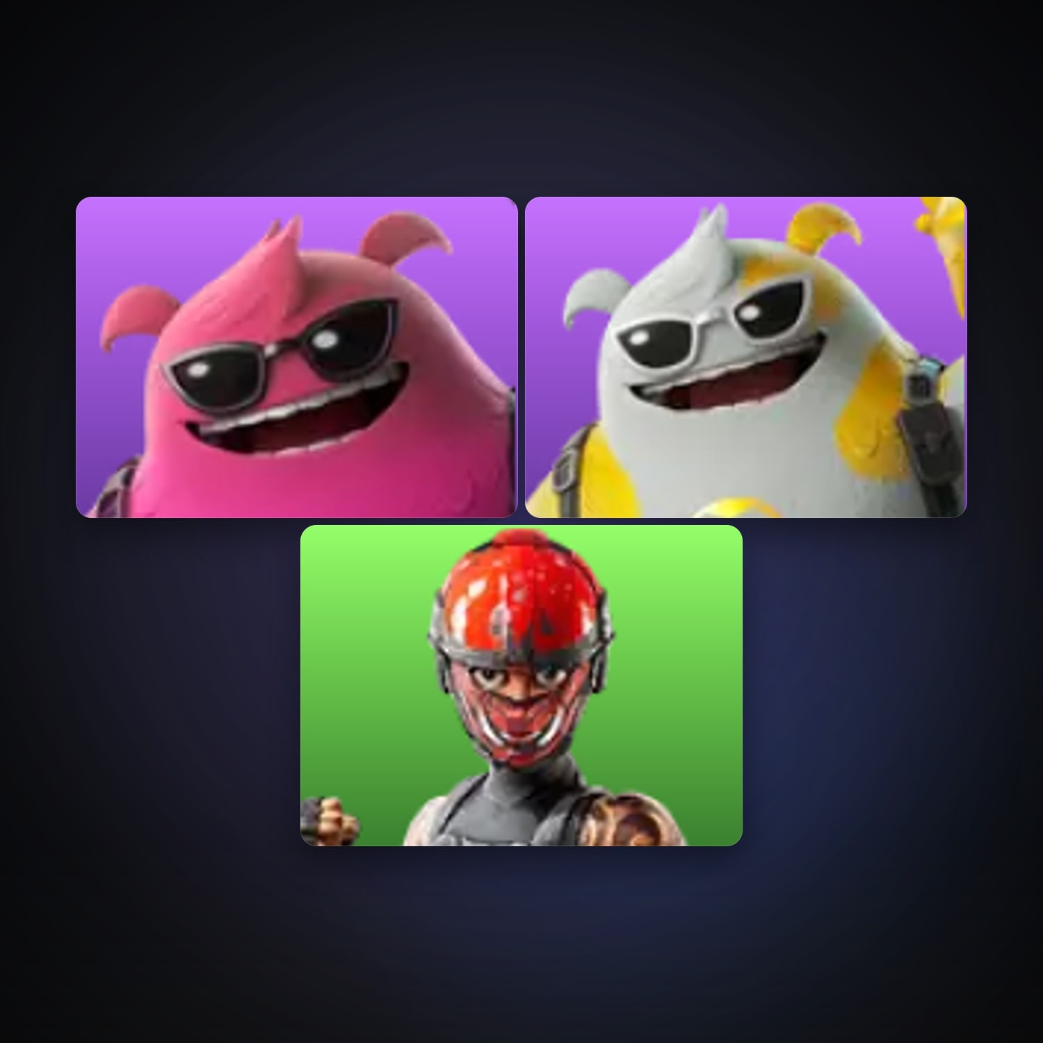 Fortnite locker — 3 skins — lvl 282 — HabibiAccounts