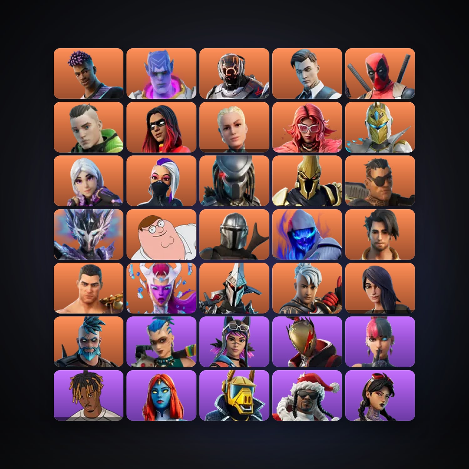 Fortnite locker — 145 skins — 650 V-Bucks — lvl 2672 — HabibiAccounts