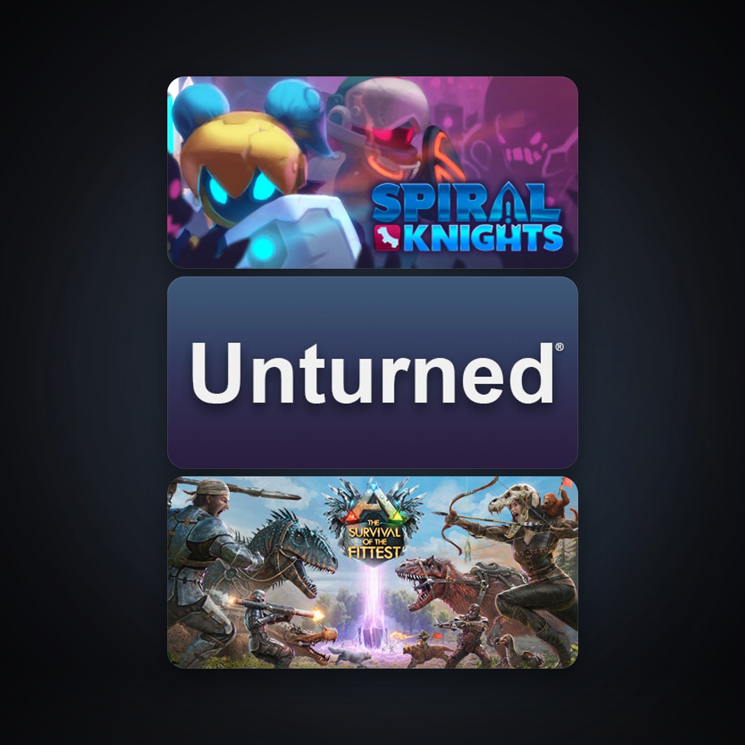 Spiral Knights + Unturned, 5 games, clean — HabibiAccounts