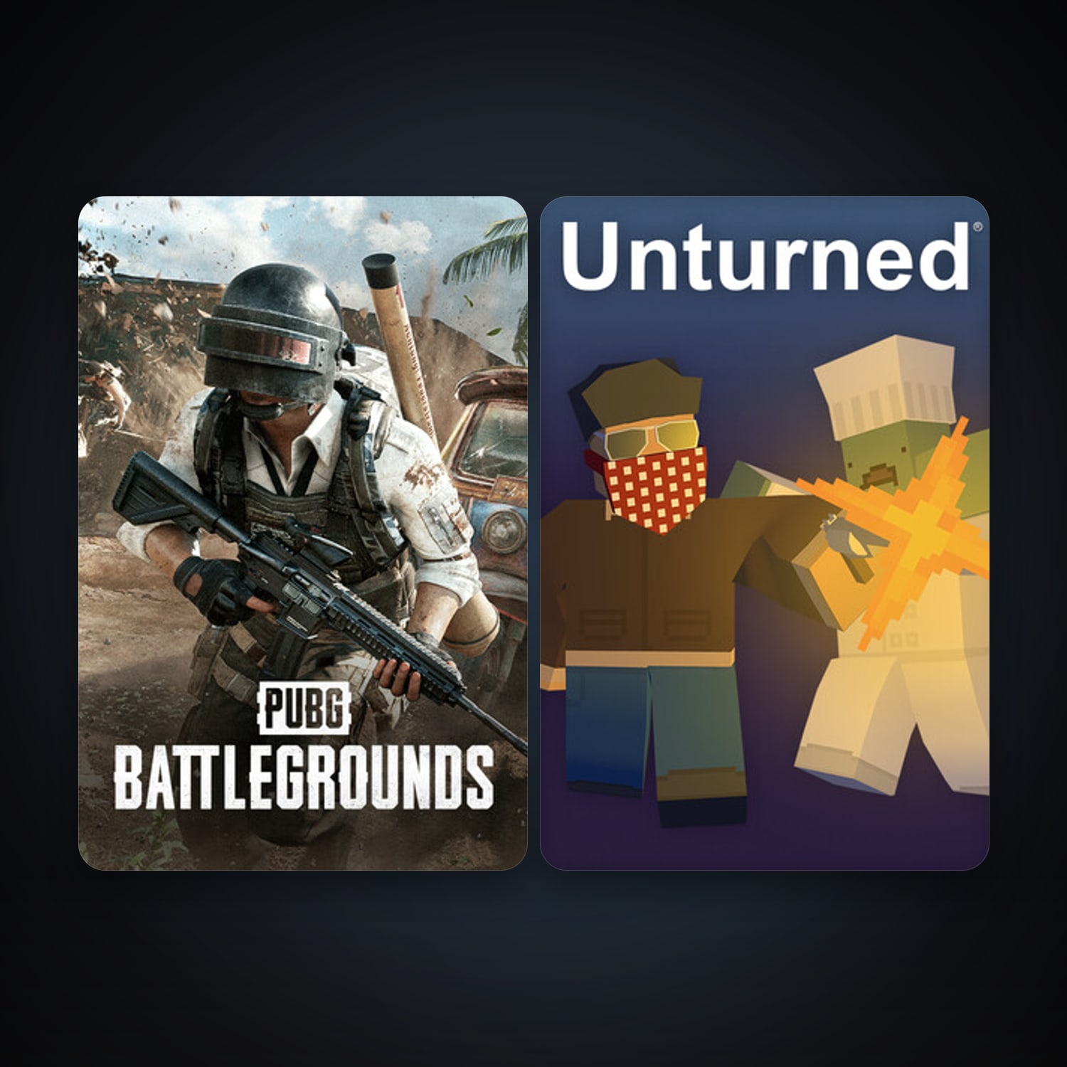 Unturned + PUBG: BATTLEGROUNDS, 3 games, clean — HabibiAccounts
