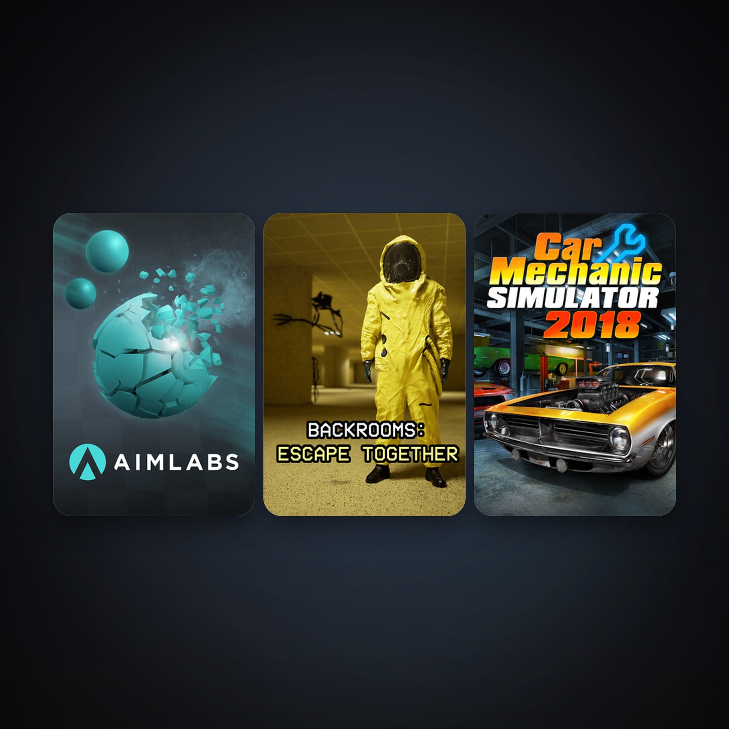 Car Mechanic Simulator 2018 + Aimlabs, 4 games, clean — HabibiAccounts