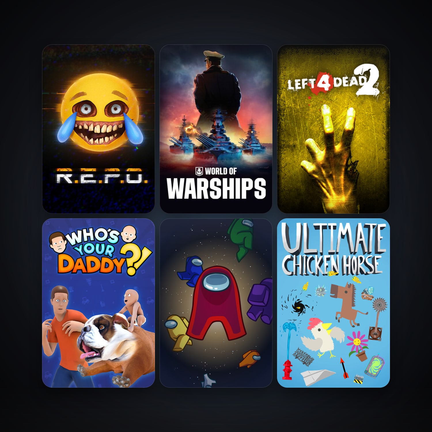 Steam account: Left 4 Dead 2 + Ultimate Chicken Horse, 7 games, clean — HabibiAccounts