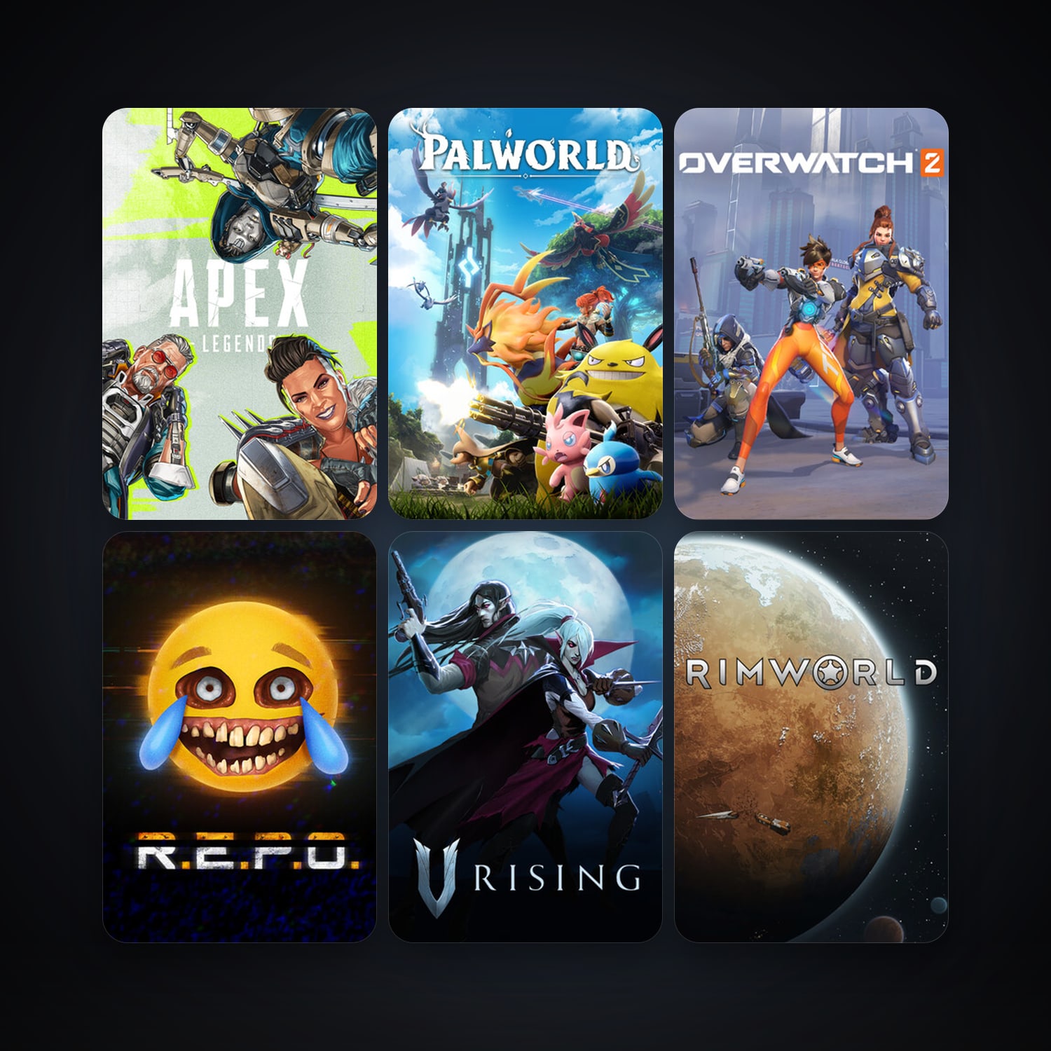 RimWorld + Apex Legends, 8 games, clean — HabibiAccounts