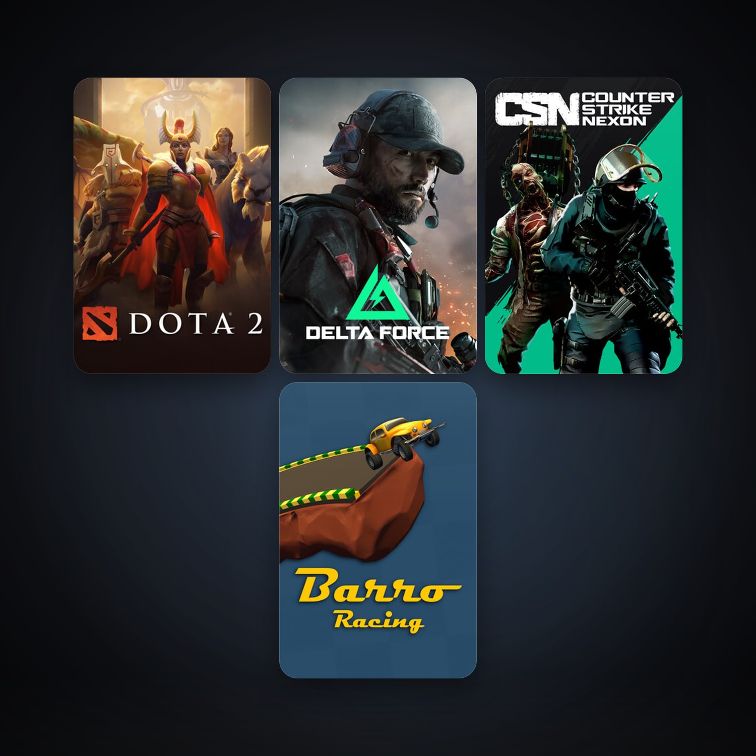 Dota 2 + Counter-Strike Nexon: Studio, 4 games, clean — HabibiAccounts